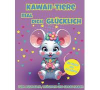 KAWAII-TIERE - MAL DICH GLÜCKLICH: 50 süße Kawaii-Tiere zum Ausmalen und Lesen - für Kinder von 6 bis 8 Jahren