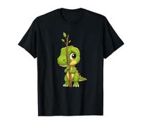Kawaii Timido Dino Piccolo Dinosauro Bambini Cartoon Maglietta