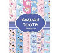 Kawaii Tooth scrapbook paper: Exclusive Design for Craft Card Making, baby shower decorating, DIY, paper crafts