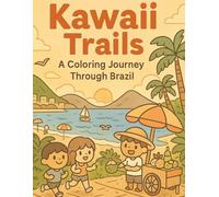 Kawaii Trails: A Coloring Journey Across Brazil: A Cute Coloring Adventure Through Beaches, Festivals, and Rainforest Wonders