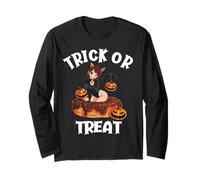Kawaii trucco o scherzetto sexy gatto nero anime ragazza Halloween Maglia a Manica