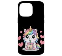 Kawaii Unicorn Boba Lover Illustration Custodia per iPhone 14 Pro Max