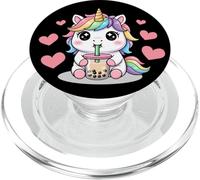 Kawaii Unicorn Boba Lover Illustration PopSockets PopGrip per MagSafe