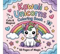Kawaii Unicorns Coloring Book: 50 Adorable Unicorn Designs with Cute Faces, Rainbows & Magic | Fun Unicorn Coloring Pages for Kids, Teens & Adults