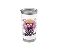 Kawaii Vaporwave Mucca MOOOD.EXE Meme Bicchiere termico in acciaio inox doppia parete