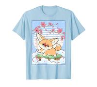 Kawaii Volpe del Fennec Fiore di ciliegio Japanese Aesthetic Maglietta
