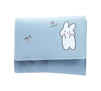 Kawaii Wallet - Cute Cartoon PU Tri Fold Purse, Stylish Tiny Folding Design, Compact Card Holder Cash Pocket, Lightweight Portable Fashion Accessory, Animal Theme Mini Bag | Daily Use for Ladies