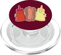 Kawaii Wiener Ketchup Salse di senape Amici Divertente Hot Dog PopSockets PopGrip per MagSafe