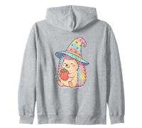 Kawaii Wizard Hedgehog con simpatico cappello da strega pastello Felpa con Cappuccio