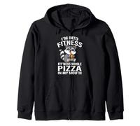 Kawaii Womens Kids Funny Fitness Whole Pizza Raccoon Lover Felpa con Cappuccio
