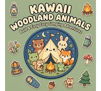 Kawaii Woodland Animals Coloring Book: Bold & Easy Cozy Forest Friends, Cute Camping Adventures, Simple Nature Designs for Relaxing Fun