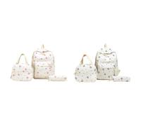 Kawaii - Zaino in nylon con fiocco e borsetta, per scuola, uso quotidiano e attività all'aperto, Arco rosso e blu, Mittelgroße
