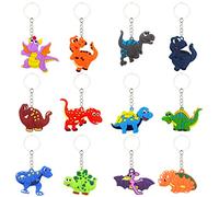 Kawailay 12 portachiavi dinosauro compleanno bambini dinosauro portachiavi dinosauro set portachiavi portachiavi dinosauro festa in silicone portachiavi portachiavi per bambini ragazzi compleanno