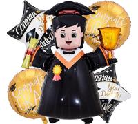Kawailay 5 palloncini da uomo per laurea, laurea, feste, in pellicola, per esami, per università, feste, lauree, stile 2