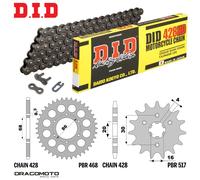 KAWASAKI EL ELIMINATOR 125 2006-2006 catena corona pignone kit DID 428HD pass...