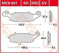 Kawasaki ER-6N 650 2009-2010 TRW Ceramica Pastiglie Freno MCB681