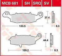 Kawasaki ER-6N 650 2009-2010 TRW Sv Serie Sindered Pastiglie Freno MCB681SV