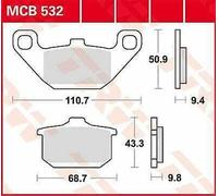 Kawasaki GPZ 750 E 1984-1985 TRW Ceramica Pastiglie Freno MCB532