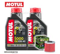 Kawasaki J300 2014-2016 Tagliando Olio Motul 5000 4T 10W-40 2 litri Filtro