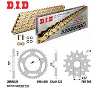 KAWASAKI KLV 1000 2004-2005 catena corona pignone kit DID 525ZVMX2 passo 525