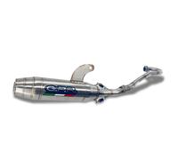Gpr Exhaust Systems Deeptone Inox Kawasaki Klx 140l 2008-2021 Round Not Homologated Full Line System Oro Not Homologated