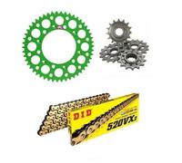 Kawasaki KLX300A 1997-2002 Kit Catena DID VXGB E Pignone Verde Renthal