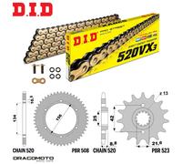 KAWASAKI KR (KR1) 250 1989-1989 catena corona pignone kit DID 520VX3 passo 520