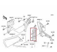 KAWASAKI KX 80 KX 85 dal 1989 al 2013 GRIGLIA COPRI RADIATORE DESTRA VERDE