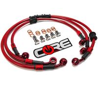 Kawasaki Ninja ZX6R Tubi Freno (No ABS) 2013-2024 Anteriore Red Steel