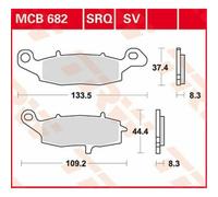 Kawasaki VN 1500 Fi 2000-2002 TRW Ceramica Pastiglie Freno MCB682