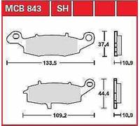 Kawasaki VN 2000 2004-2007 TRW Sh Serie Sindered Post. Pastiglie Freno MCB843SH