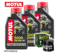Kawasaki VN Vulcan 1500 Classic Fi 2000-2008 Tagliando Olio Motul 5000 4T 10W...