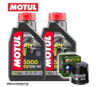 Kawasaki VN Vulcan 650 S 2015- Tagliando Olio Motul 5000 4T 10W-40 2 litri Fi...