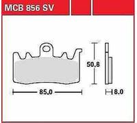 Kawasaki Z H2 1000 ABS 2021-2023 TRW Sv Serie Sindered Pastiglie Freno MCB856SV