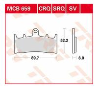 Kawasaki ZRX 1100 1997-2000 TRW Sv Serie Sindered Pastiglie Freno MCB659SV