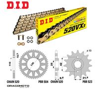 KAWASAKI ZZR (EX250) 250 1990-2003 catena corona pignone kit DID 520VX3 passo...
