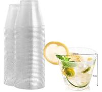 KAWASIMAYA 25 Pezzi 270ml / 9oz Bcchieri Cocktail Plastica Bicchieri Vino Plastica Cocktail Bicchieri Caffe Plastica Bicchieri Plastica Rigida Lavabili Bicchieri di Plastica Durai (D’argento)