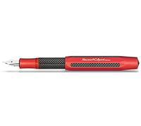 Kaweco AC SPORT - Penna stilografica Red I Premium in alluminio e carbonio per cartucce d'inchiostro con pennino in acciaio di alta qualità, 13 cm, rosso, larghezza penna: M (medio)
