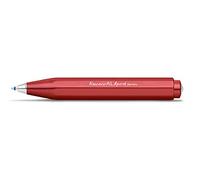 Kaweco Al Sport Deep Red Business Kuli in alluminio di alta qualit?, 12 g, penna a sfera tascabile leggera con affidabile meccanismo curvo cardiaco, penna a sfera lucida 10,5 cm, rosso