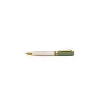 Kaweco STUDENT 60's Swing I Business Kuli - Penna a sfera in acrilico di alta qualità in verde e crema, con scatola regalo in metallo, 13 cm
