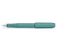 Kaweco Penna stilografica Perkeo per cartucce d'inchiostro per principianti, con impugnatura ergonomica per scrivere comodamente, larghezza penna: F (fine), colore Breezy Teal, 15,5 cm