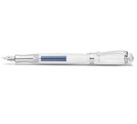 Kaweco Penna stilografica Student I Premium per cartucce d'inchiostro con pennino in acciaio di alta qualità, stile nostalgico, trasparente, larghezza penna: M (medio)