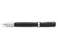 Kaweco - Penna stilografica Student Premium, con cartucce d'inchiostro e pennino in acciaio di alta qualit?, r?tro, colore nero, larghezza pennino M (medio)