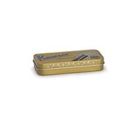 Kaweco Scatola di latta per matite Nostalgic, corta, oro, 20000402