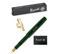 Kaweco - Set di penne Sport Classic Green - Pennino fine (F) - Clip ottagonale in oro e manuale utente