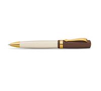 Kaweco STUDENT 20's Jazz I Business Kuli - Penna a sfera in acrilico di alta qualità, colore marrone e crema, con scatola regalo in metallo, 13 cm