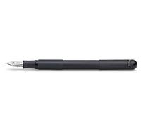 Kaweco SUPRA - Penna stilografica nera, esclusiva in alluminio per cartucce d'inchiostro con pennino in acciaio di alta qualità, con scatola in metallo retrò, 95-165 mm, larghezza penna: BB (extra