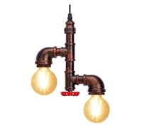 KAWELL Industriale Vintage Luce Pendente Retro Lampada a Sospensione a Tubo D'acqua Creativo Plafoniera Lampadario Art Deco Ferro E27 60W Max Cafe Bar Ristorante Cucina
