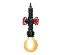 KAWELL Industriale Vintage Luce Pendente Retro Lampada a Sospensione a Tubo D'acqua Creativo Plafoniera Lampadario Art Deco Ferro E27 60W Max Cafe Bar Ristorante Cucina