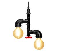 KAWELL Industriale Vintage Luce Pendente Retro Lampada a Sospensione a Tubo D'acqua Creativo Plafoniera Lampadario Art Deco Ferro E27 60W Max Cafe Bar Ristorante Cucina